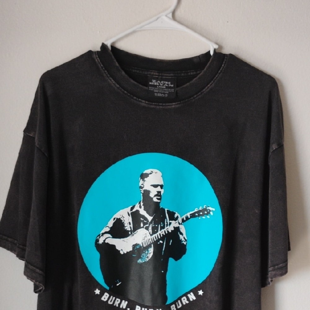 Luke Bryan Concert Black Tee with Blue Graphic